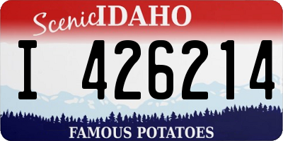 ID license plate I426214