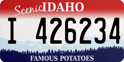 ID license plate I426234