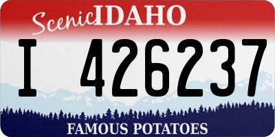 ID license plate I426237