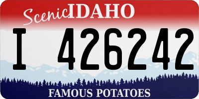 ID license plate I426242