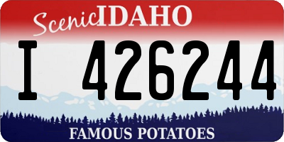 ID license plate I426244
