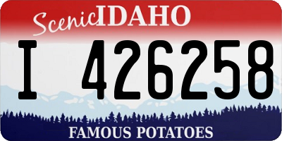 ID license plate I426258