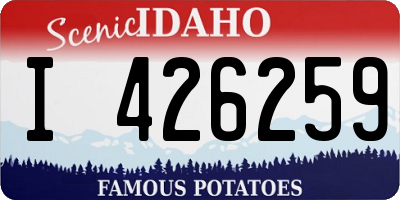 ID license plate I426259