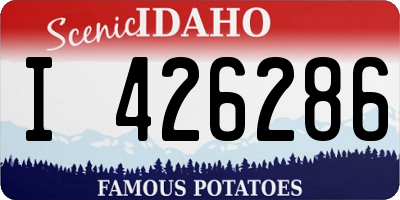 ID license plate I426286