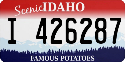 ID license plate I426287