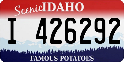 ID license plate I426292