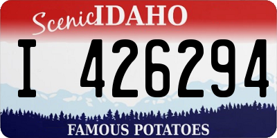 ID license plate I426294