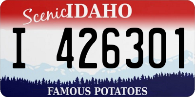ID license plate I426301