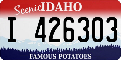 ID license plate I426303