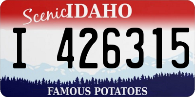 ID license plate I426315