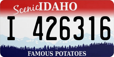 ID license plate I426316