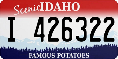ID license plate I426322