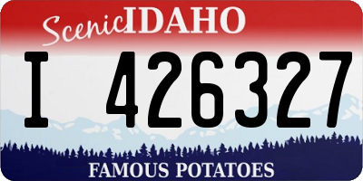ID license plate I426327