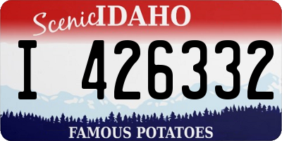 ID license plate I426332