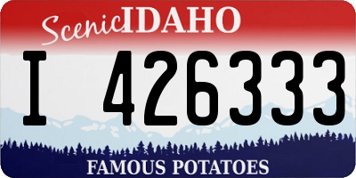 ID license plate I426333