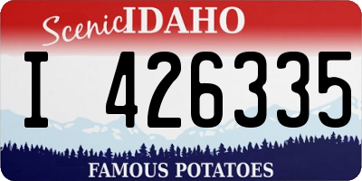ID license plate I426335