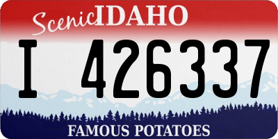 ID license plate I426337