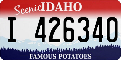 ID license plate I426340