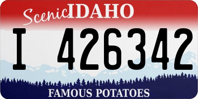 ID license plate I426342