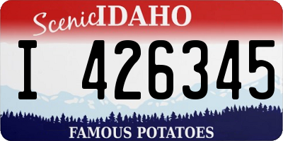 ID license plate I426345