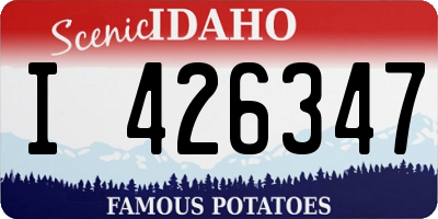 ID license plate I426347