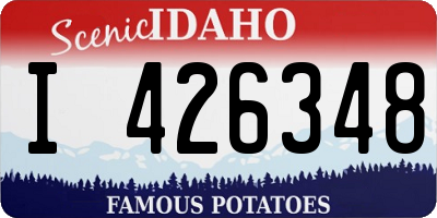 ID license plate I426348