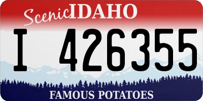 ID license plate I426355
