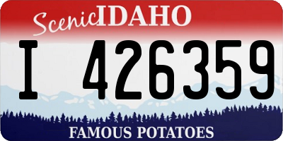 ID license plate I426359