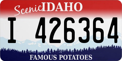 ID license plate I426364