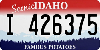 ID license plate I426375