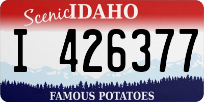 ID license plate I426377