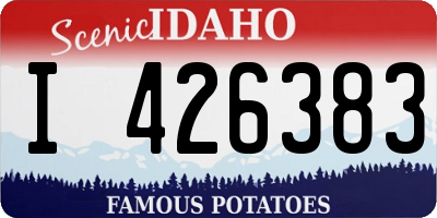 ID license plate I426383