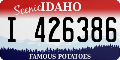 ID license plate I426386