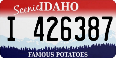 ID license plate I426387