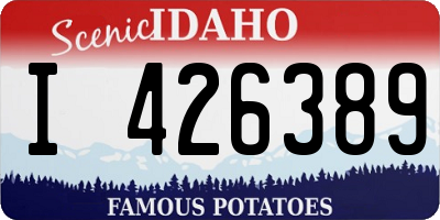 ID license plate I426389