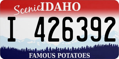 ID license plate I426392