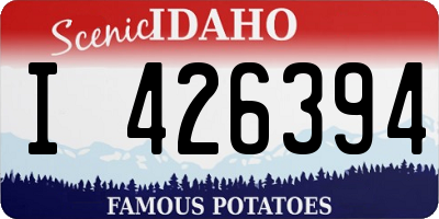 ID license plate I426394