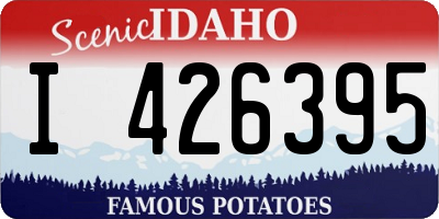 ID license plate I426395