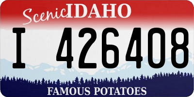 ID license plate I426408