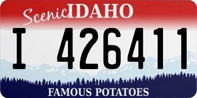 ID license plate I426411