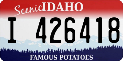 ID license plate I426418