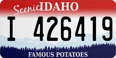 ID license plate I426419