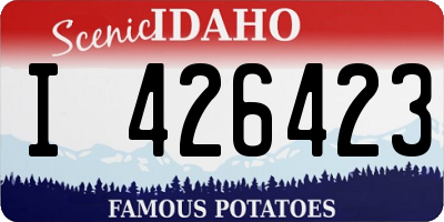 ID license plate I426423