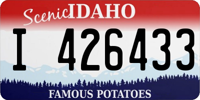 ID license plate I426433