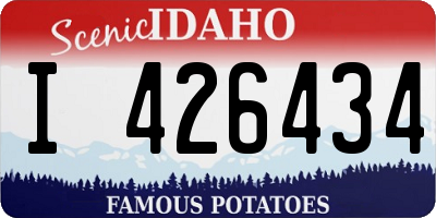 ID license plate I426434