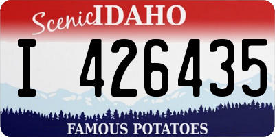 ID license plate I426435