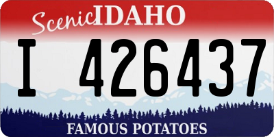 ID license plate I426437