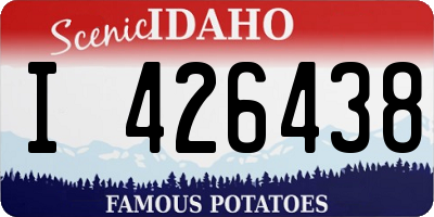 ID license plate I426438