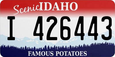 ID license plate I426443