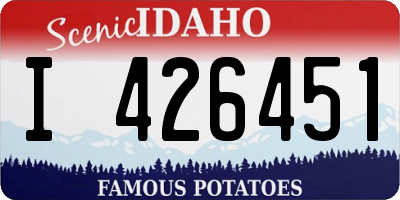 ID license plate I426451